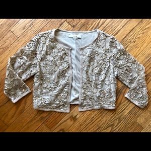 Embroidered Cropped Cardigan